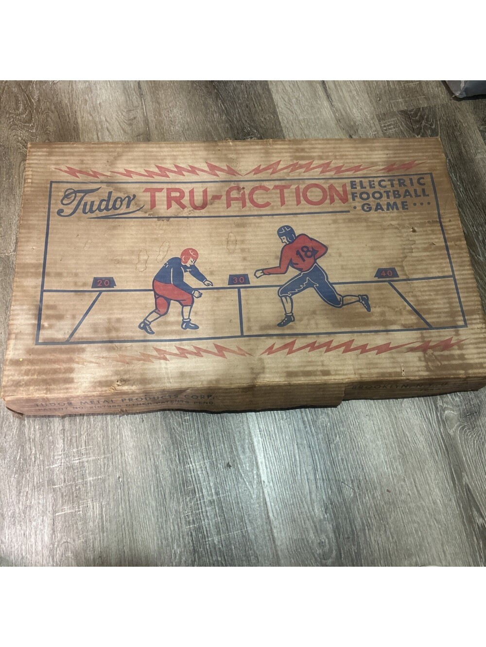Vintage 1949 Tudor Tru-Action Electric Football Game *Tested & Working**